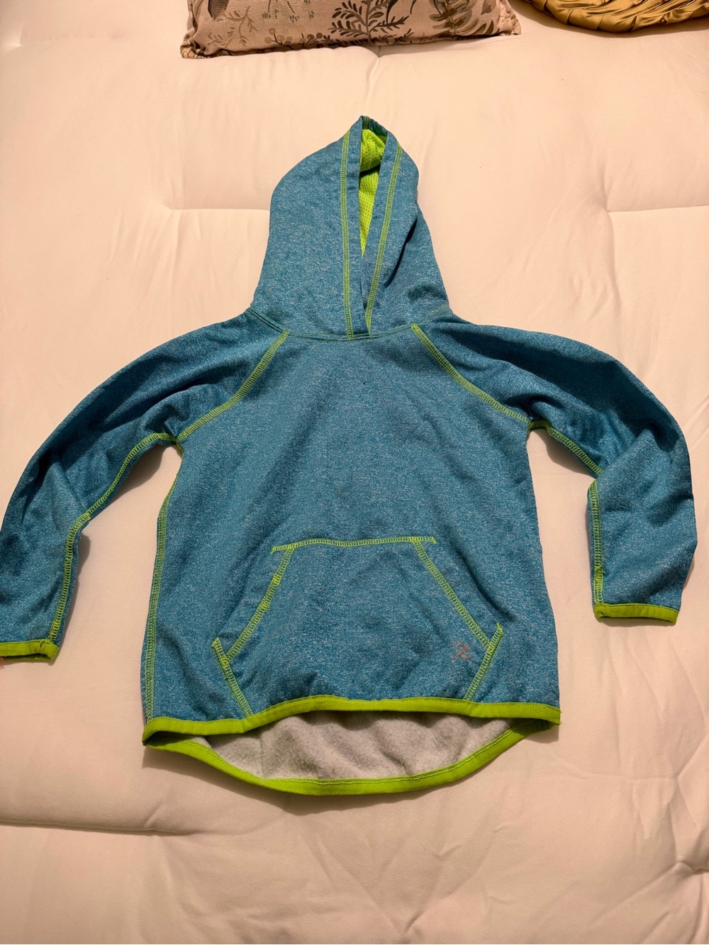 Energy Zone Blue Hooded Pullover with Lime Trim